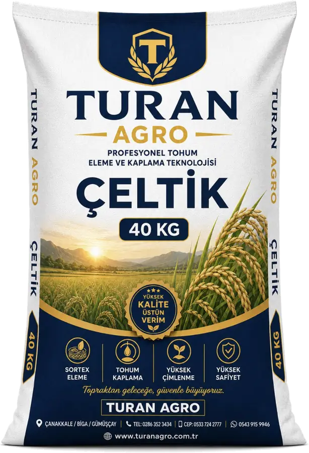 Turan Agro çeltik tohumu 40 kg ambalaj